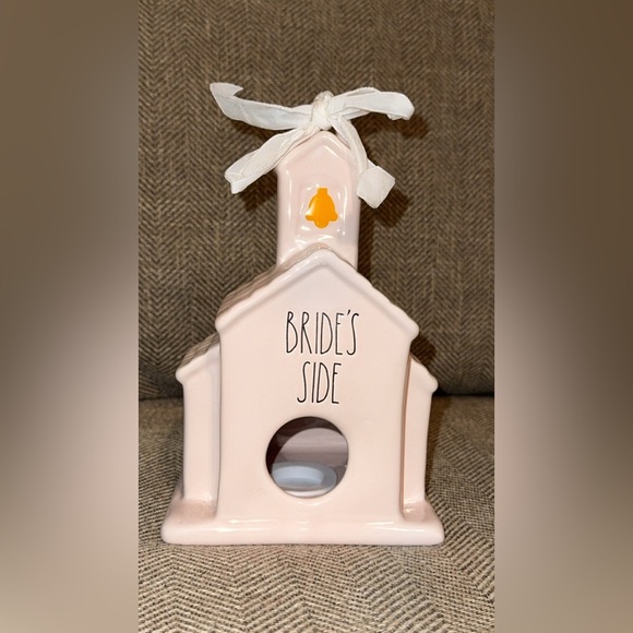 RAE DUNN Bridal/Wedding SET OF 2 Bride and Groom Ceramic Birdhouses - Picture 4 of 5